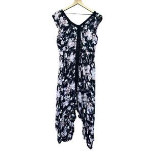 Lola P. Women’s Floral Midi Dress Size Small Short‎ Sleeve Boho Style Pre-Owned